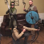 Green Arrow, Katniss, and Ragnar like to party together